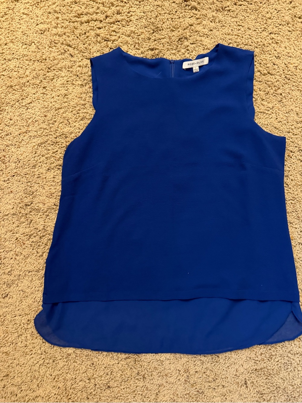 Rose & Olive Cobalt Blue Sleeveless Layered Camisole
